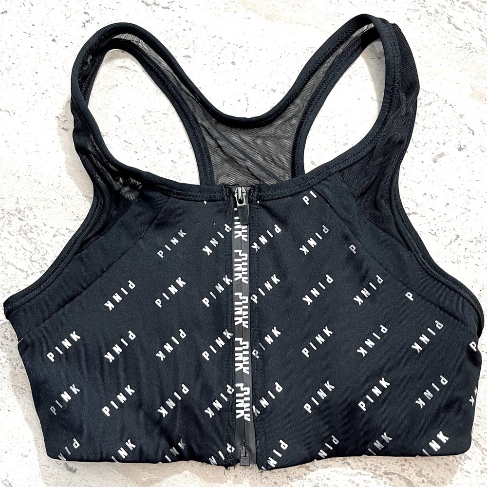 NWOT Pink Victoria’s Secret Ultimate Black Sports Bra Size XS